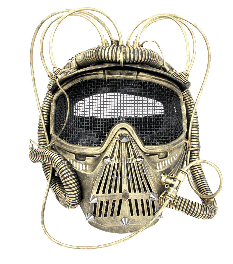 Mechanical Warrior Punk Mask-Gold