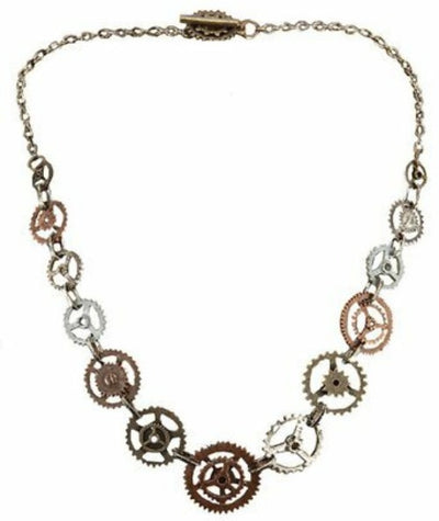 Steampunk Single Chain Gears Necklace