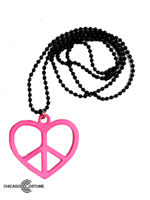 Peace Heart Necklace-Pink