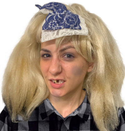 Methany Wig blondeMeet me behind the Wal-Mart if you want to buy... the Methany wig! Whether you're a backwoods hillbilly woman or a semi-recovering drug addict, this is the wig for you. Redneck  Mugshot  White Trash  Hillbilly  Methany  Women's Wigs  wig  spitcurl  Ramune  Methany Wig  Men's Wigs  Lorin  Long Wigs  Lacey Wigs and Facial Hair  hairspray  fifties  drag queen  bow  blonde  beehive  Andy  50s  1960  1950s  1950