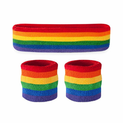 Rainbow Headband and Wristband Set
