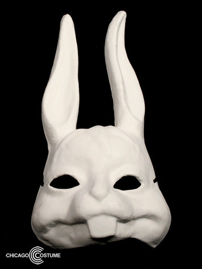 Scary White Paper Mache Bunny Mask