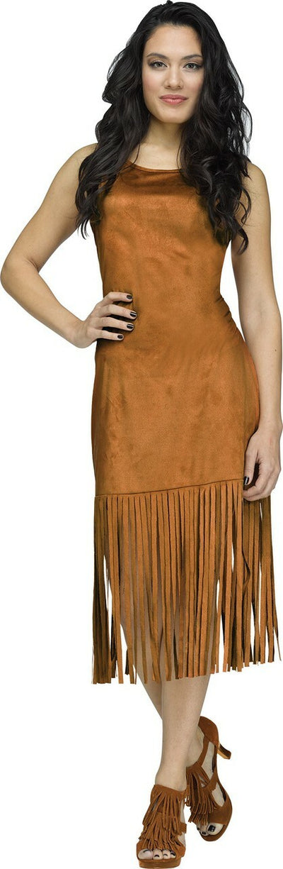 Brown Fringe Character Dress