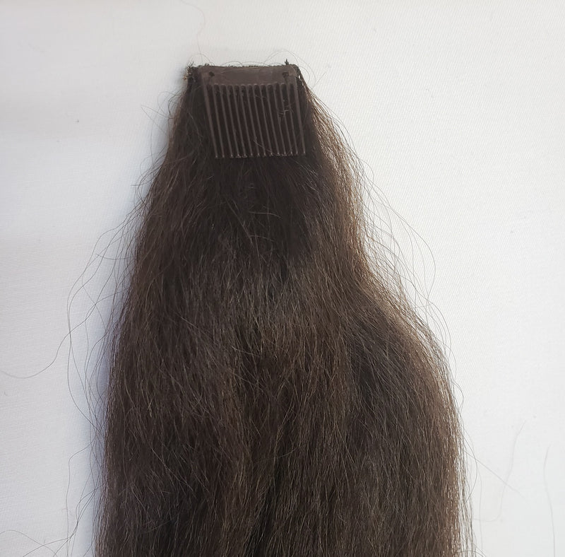 14" Dark Brown Human Hair Ponytail