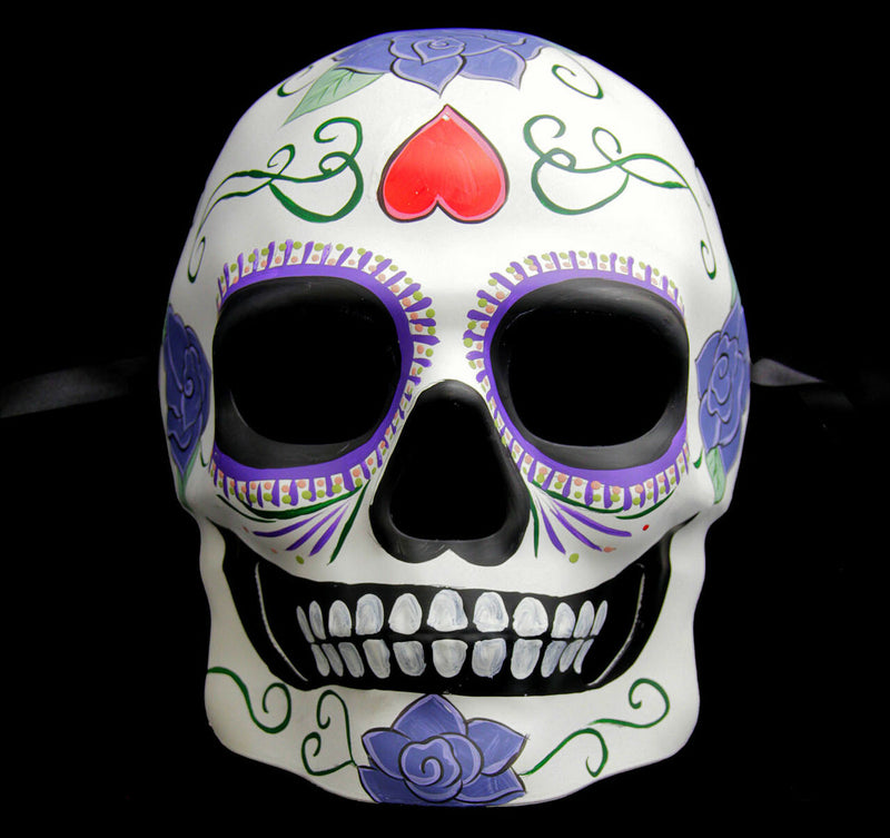 Dia De Los Muertos Full Face Mask -White