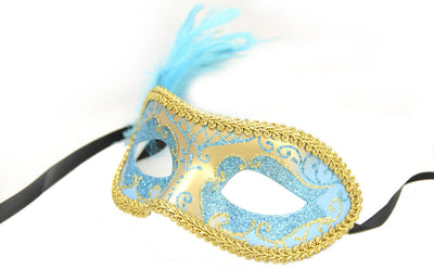 Bagloni Eye Mask-Light Blue/Gold