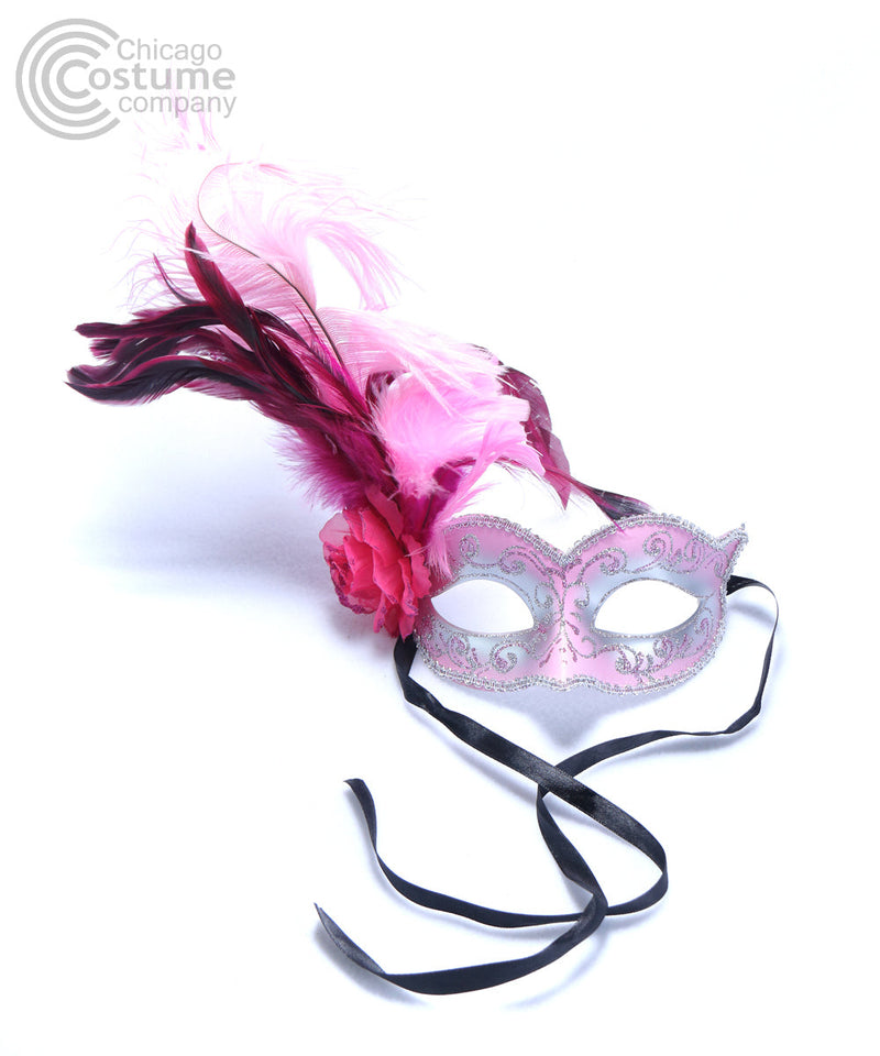 Marilyn Pink Silver Masquerade Eye Mask