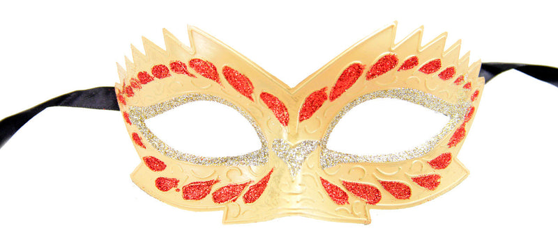 Dream Princess orange silver glitter masquerade mask