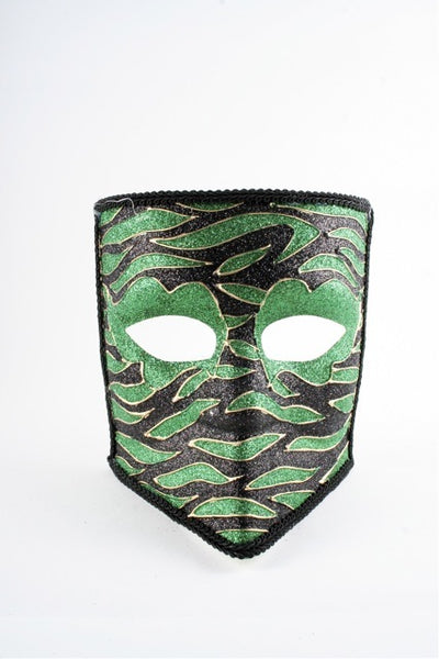 Sparkly Animal Print Executioner Mask-Green