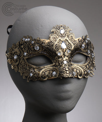 Vennia Fabric Eye Mask Jewels Gold