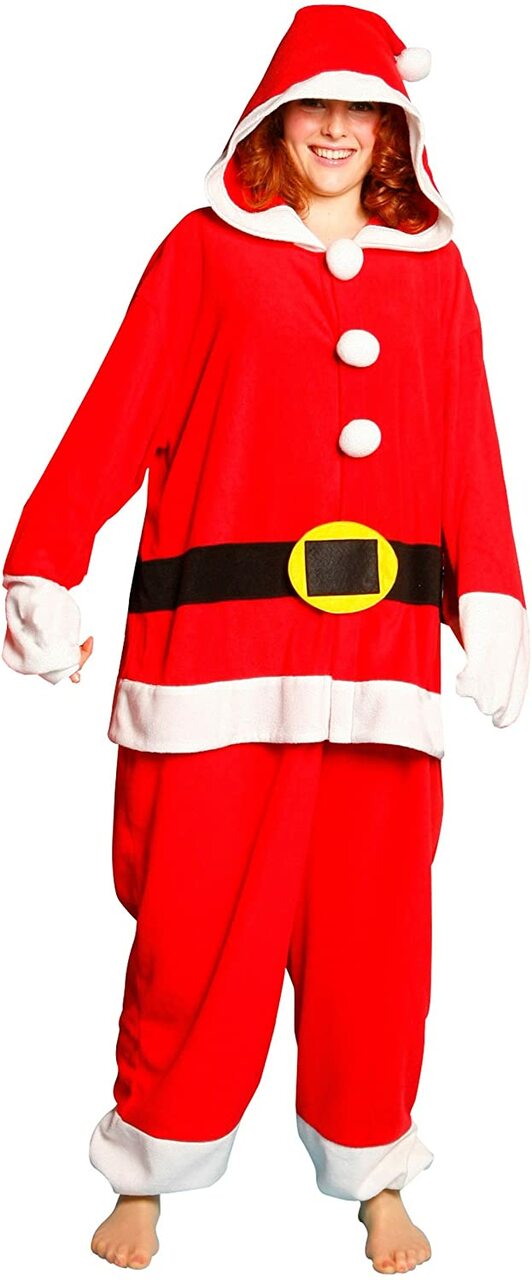 QT Comfy Santa Jumpsuit - Adult Costume