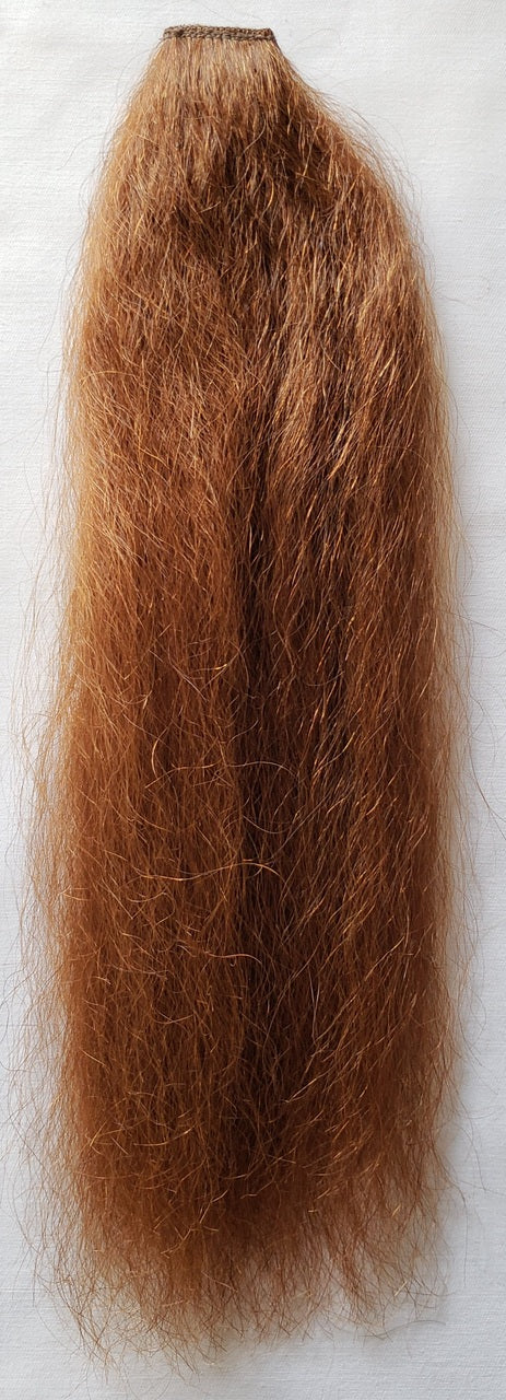 14" Medium Auburn Human Hair Ponytail