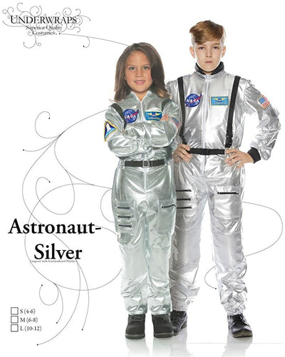 Kid's Astronaut Suit - Silver