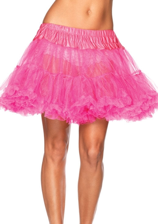 Neon Pink layered tulle petticoat