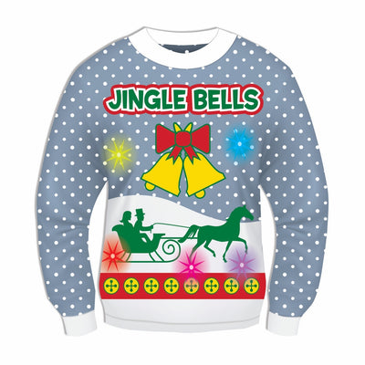 Blue Light-Up "Jingle Bells" Ugly Christmas Sweater