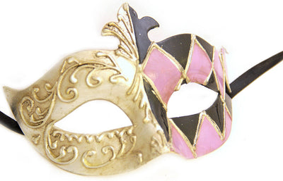 purple silver white black french classical masquerade mask