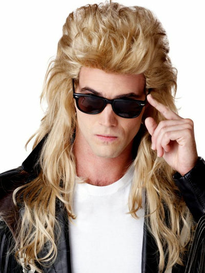 80s Rock Mullet Wig-Blonde