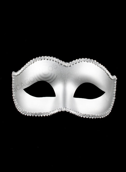 Masquerade Eye Mask - Silver Trim