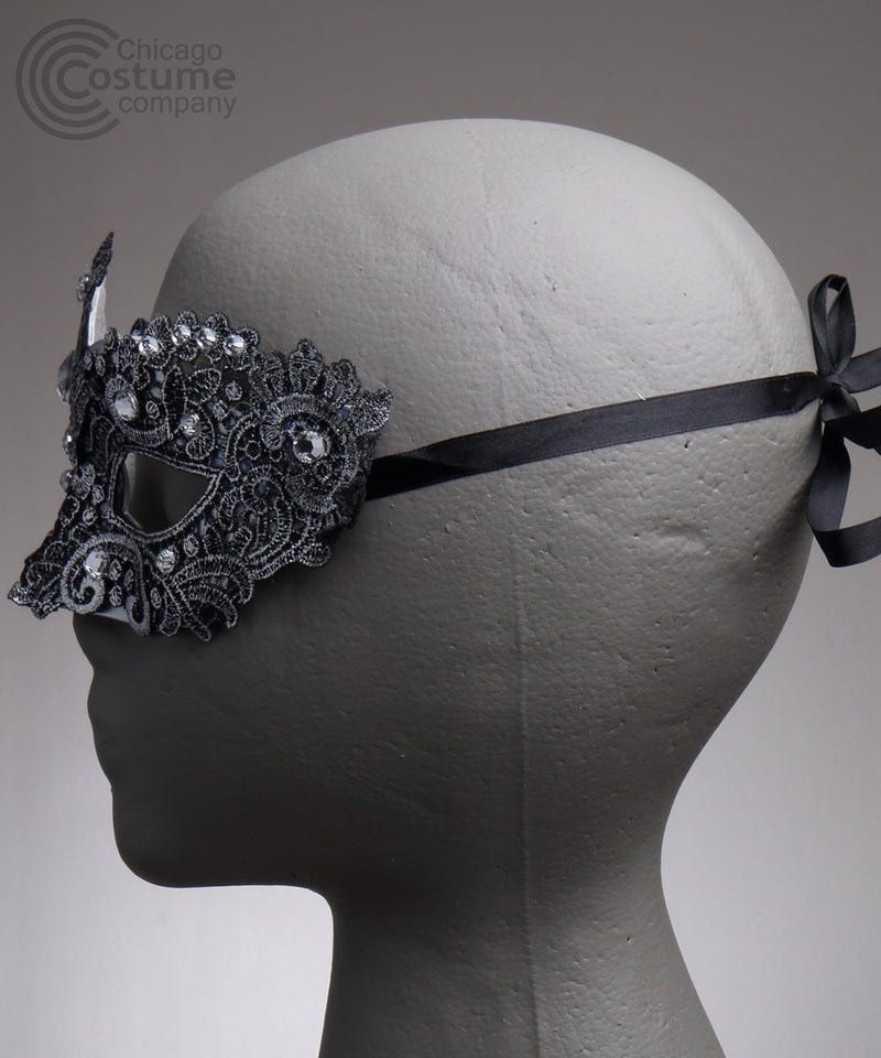 Vennia Fabric Eye Mask Jewels Silver