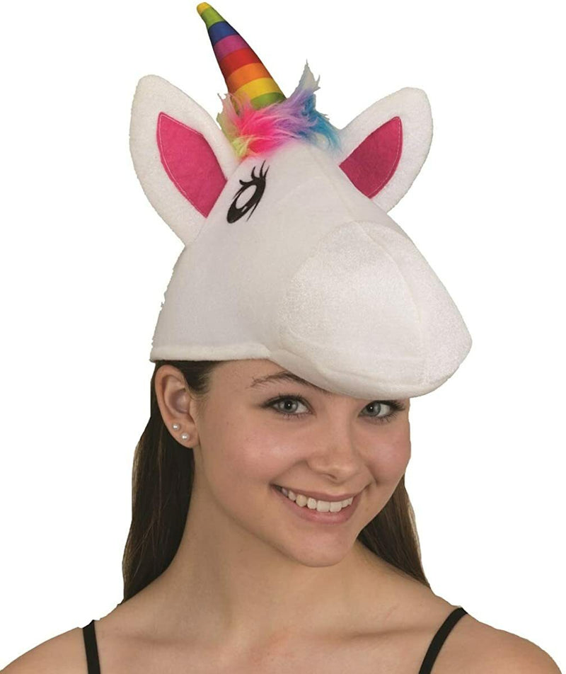 Plush Rainbow Unicorn Hat