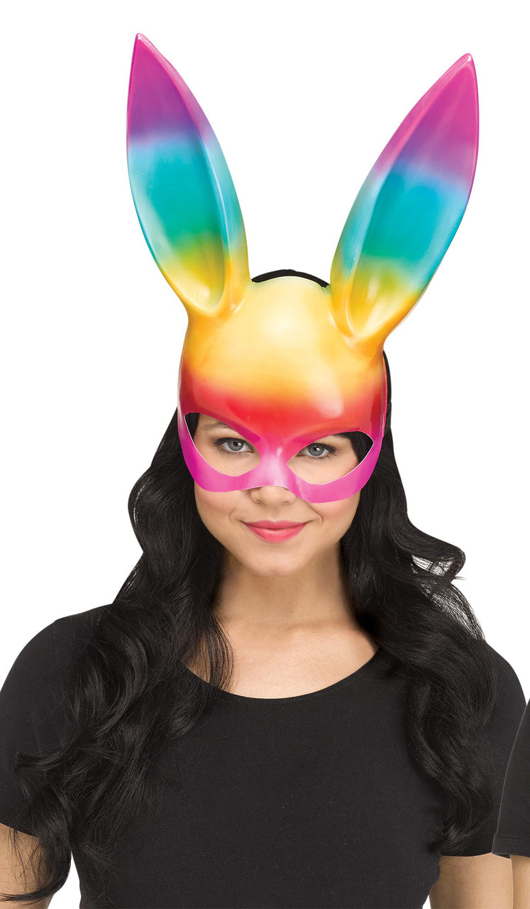 rainbow bunny mask