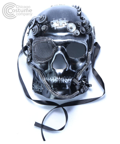 Steam Punk Skull Full Face Mask- Black