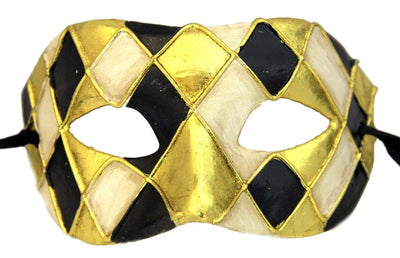 Diamond Back Eye Mask Gold Black