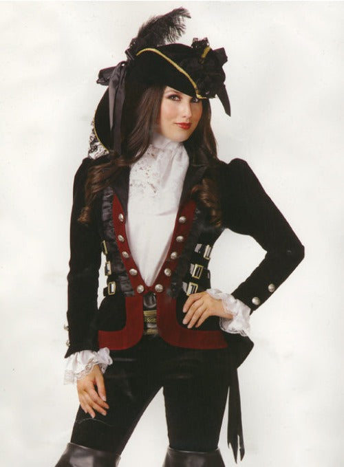Sultry Pirate Lady Jacket - Black
