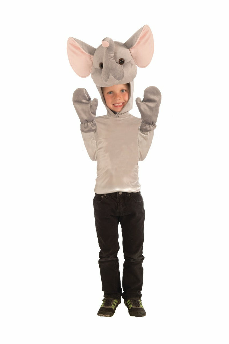 Child Elephant Hood & Mitt Set