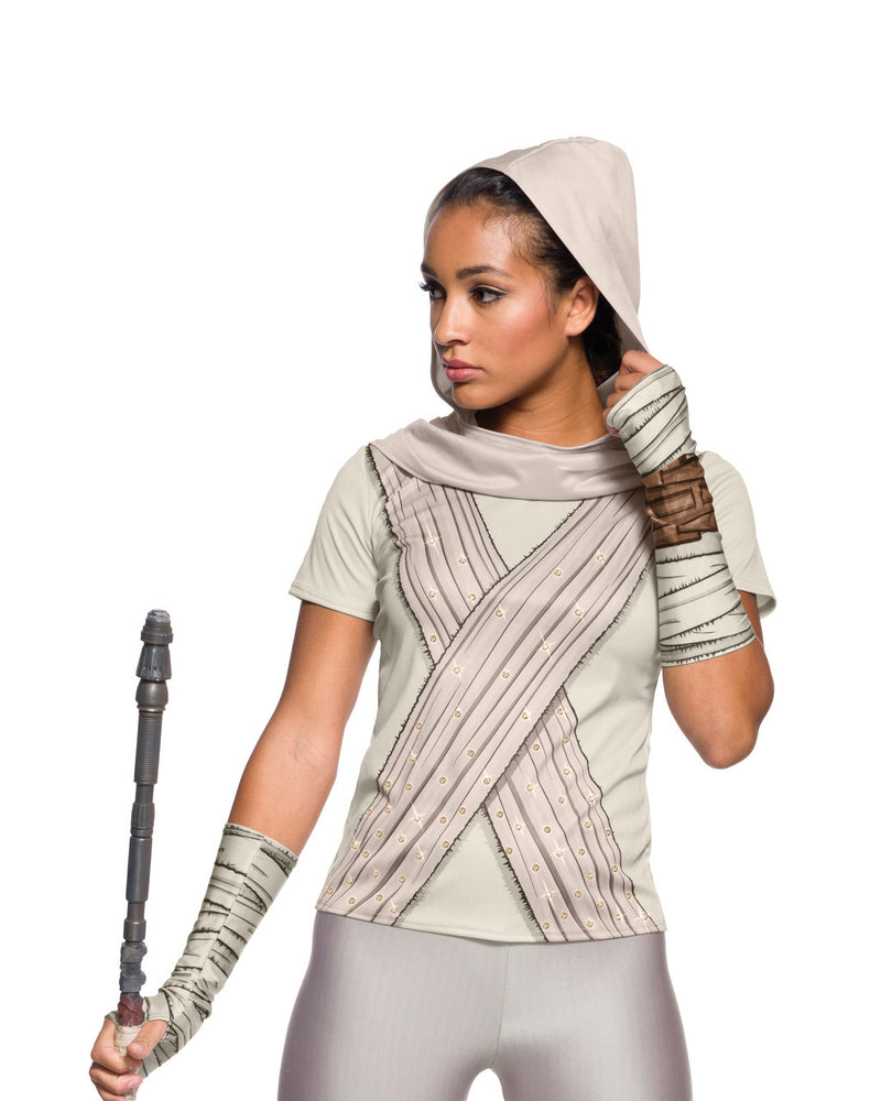 Star Wars: Rey Hooded Adult Rhinestone T-shirt