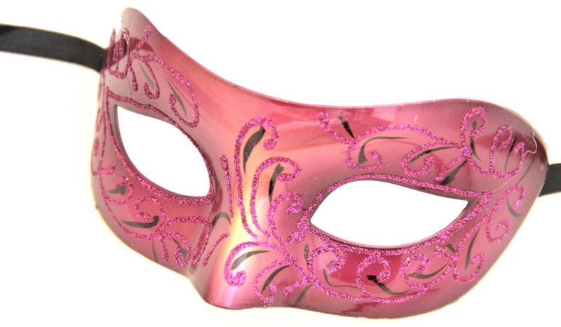 glitter masquerade eyemask fuchsia