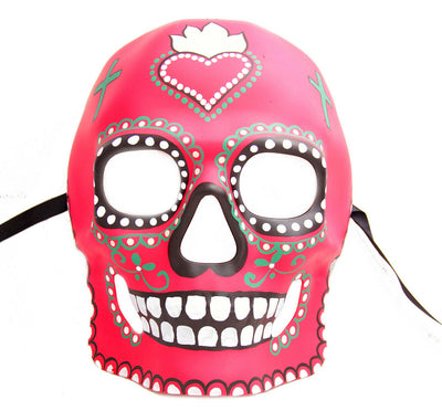 Dia De Los Muertos Full Face Mask - Red