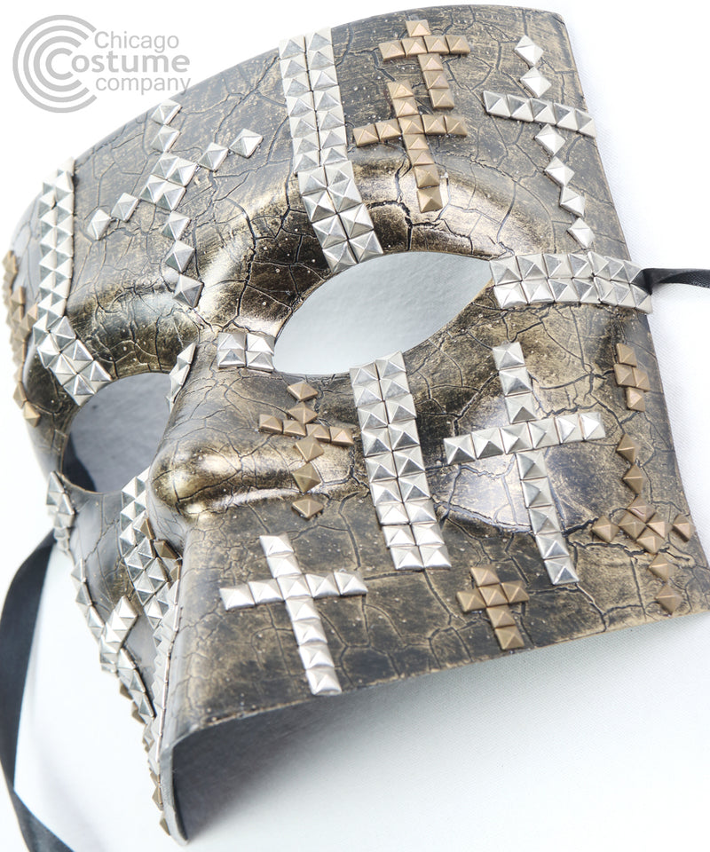 gold stud masquerade mask