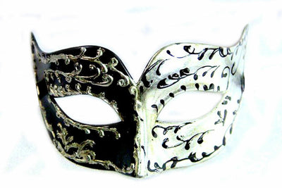 Firenze Eye Mask-Silver and Black