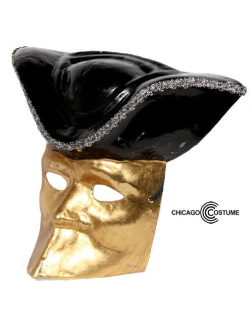 Gold Musketeer Mask with Hat