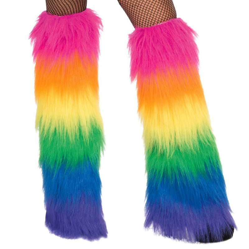 Rainbow Plush Leg Warmers