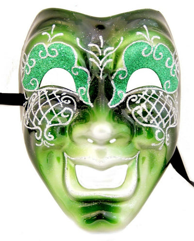 Cara Feliz Mask Green Silver Glitter