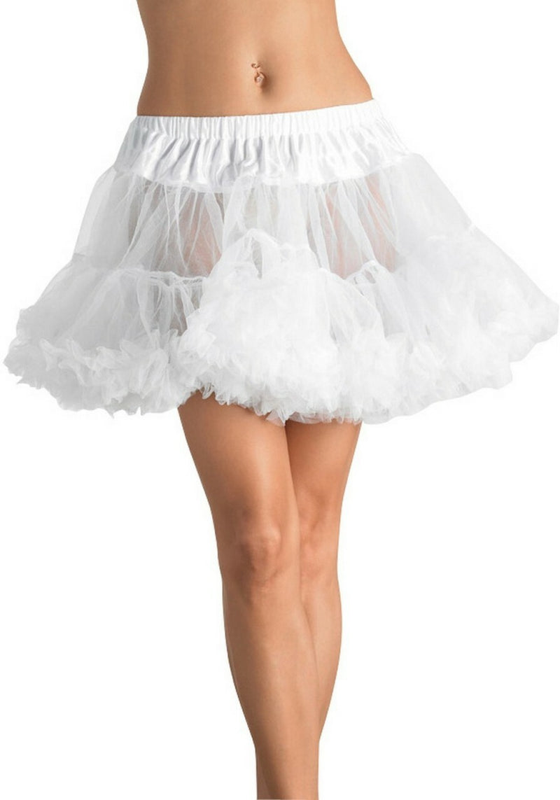 Plus Size Layered Tulle Petticoat-White