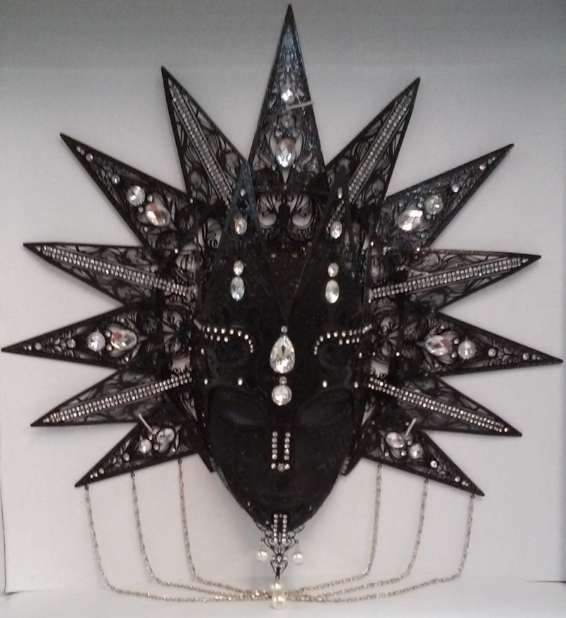Aldolphine Decorative Wall Mask - Black