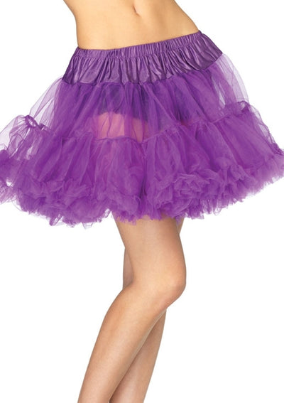 Purple layered tulle petticoat