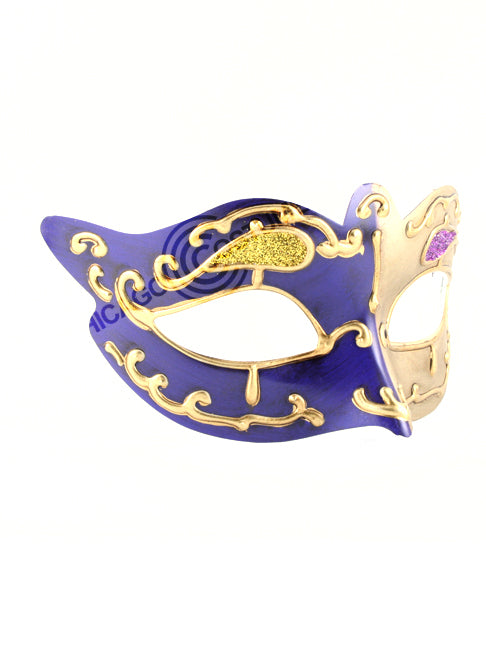 Venetian Party Mask Purple Gold