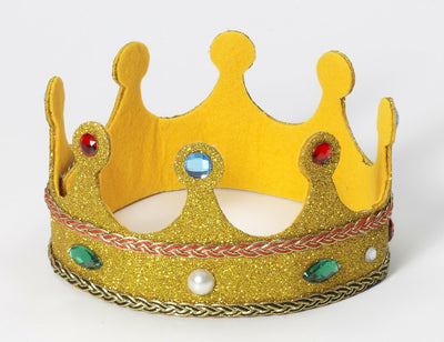 Gold Glitter Queen Crown