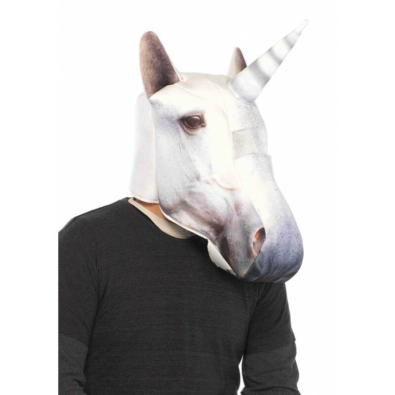 Photo realistic foam unicorn mask