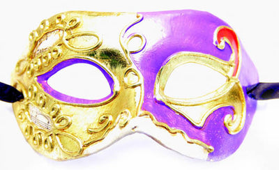 Pierrot Deux Eye Mask-Purple and Gold