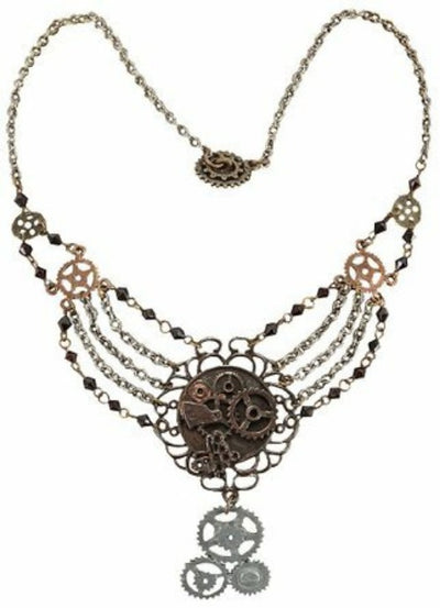 Steampunk Gear Chain Necklace