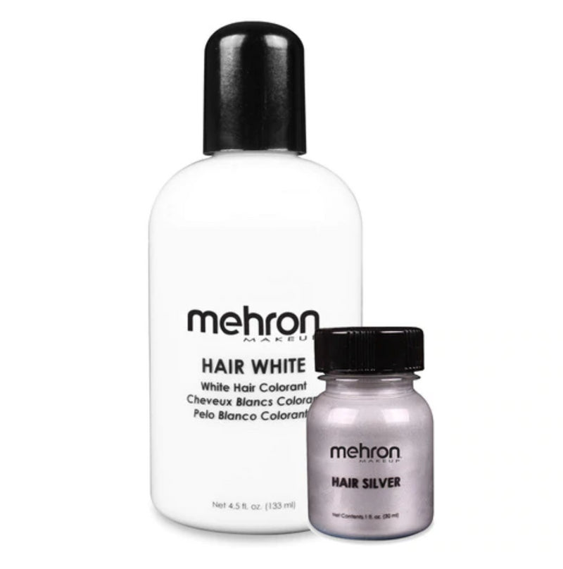 Mehron white and silver hair colorants