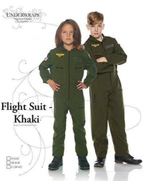 Kids Flight Suit Costume- Khaki