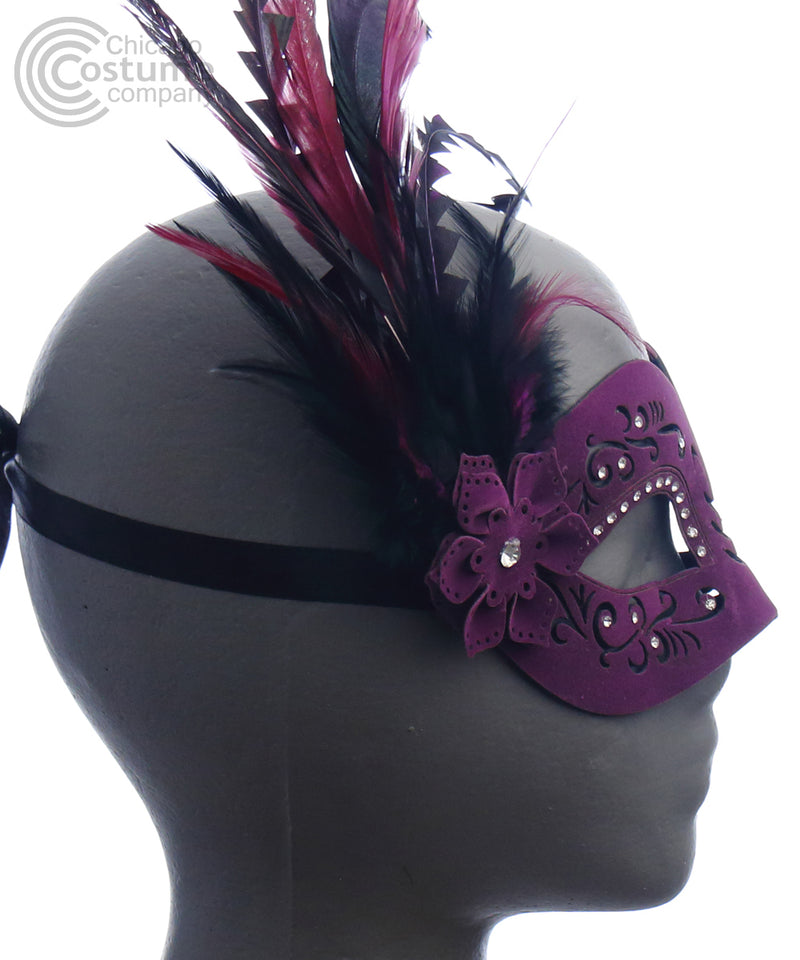 Veronica Leather Mask-Purple