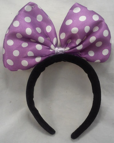 purple polka dot headband