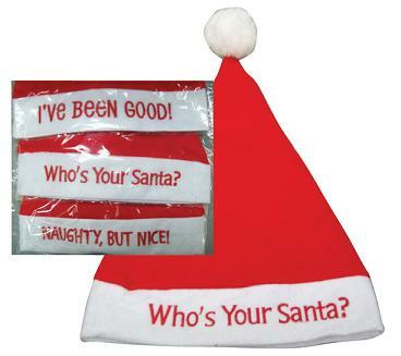 Adult Santa Hat w-Funny Sayings
